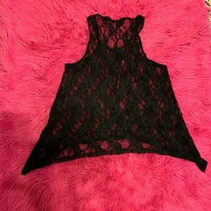 Black lace blouse